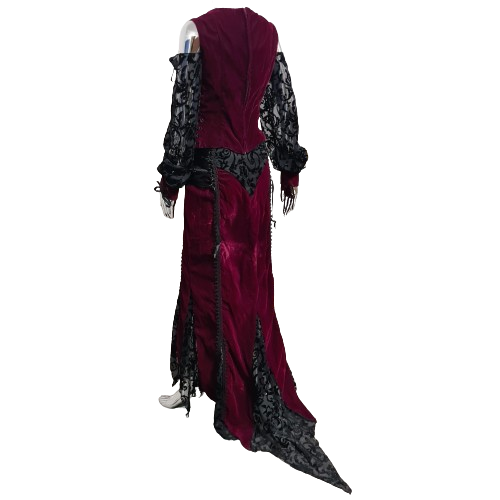 Pre-loved - LIP SERVICE "Requiem For The Dead" Burgundy Bodice and Skirt